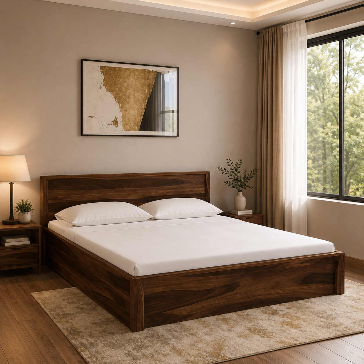Extra Solid Wood Storage Beds Royalsheesham (1) Extra Solid Wood Storage Beds - Image 1