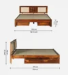 Kals Sheesham Wood Bed With Storage Drawers - Image 3