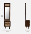 Kenton Solid Wood Dressing Table with Mirror in Walnut Finish - Image 8