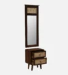 Kenton Solid Wood Dressing Table with Mirror in Walnut Finish - Image 9