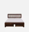Kural Sheesham Wood Queen Size Bed In Provincial Teak Finish With Drawer Storage - Image 8