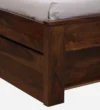 Kural Sheesham Wood Queen Size Bed In Provincial Teak Finish With Drawer Storage - Image 10