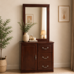 Milan Solid Sheesham Dressing Table in Provincial Teak Finish