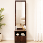 Morris Wooden Dressing Table with Mirror in Walnut Finish