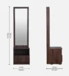 Morris Wooden Dressing Table with Mirror in Walnut Finish - Image 6