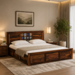 Nails Solid Sheesham Wood Storage Beds