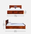 Nails Solid Sheesham Wood Storage Beds - Image 3