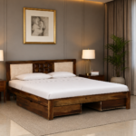 Nisha Sheesham Wood Bed With Storage Drawers