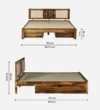 Nisha Sheesham Wood Bed With Storage Drawers - Image 3