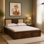 Nivya Sheesham Wood  Bed With Box Storage