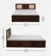 Nivya Sheesham Wood  Bed With Box Storage - Image 3