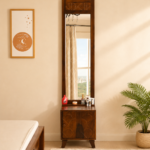 Norah Solid Sheesham Dressing Unit in Walnut Finish