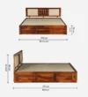 Ram Solid Sheesham Wood Storage Beds - Image 3