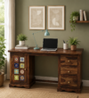 Ramika Sheesham Wood Writing Table In Provincial Teak Finish