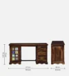 Ramika Sheesham Wood Writing Table In Provincial Teak Finish - Image 3
