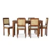 wattan Solid Wood Cane 6 Seater Dining Table Set - Image 8