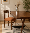Rotal Retro Dining Chair In Natural Teak Finish