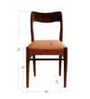 Rotal Retro Dining Chair In Natural Teak Finish - Image 3
