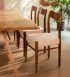 Rotal Retro Dining Chair In Natural Teak Finish - Image 5