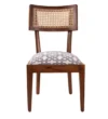 Royal Fabric Dining Chair In Teak Finish - Image 4