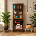Royal Solid Sheesham Wood Book Shelf with Study Tables
