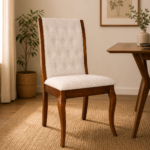 Royal Solid Wood Dining Chairs In Dark Walnut Colour (Set Of 2)