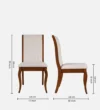 Royal Solid Wood Dining Chairs In Dark Walnut Colour (Set Of 2) - Image 3