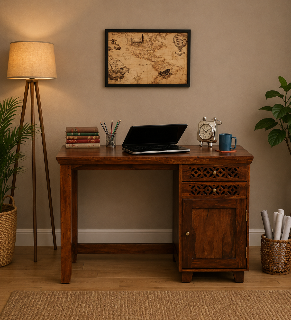 Royal Solid Wood Study Tables Royalsheesham (1) Royal Solid Wood Study Tables - Image 1