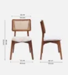 Royal Teak Wood Dining Chair In Teak Gold Finish - Image 3