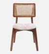 Royal Teak Wood Dining Chair In Teak Gold Finish - Image 6