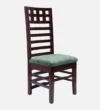 Royal Teak Wood Dining Chair (Brown Green) - Image 4