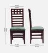 Royal Teak Wood Dining Chair (Brown Green) - Image 3