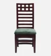 Royal Teak Wood Dining Chair (Brown Green) - Image 6