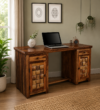 Royal Wood Writing Study Table Desk Computer Laptop Table for Home and Office with 2 Drawer and 2 Door Storage