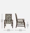 Rotton Sheesham Wood Arm Chair In Provincial Teak Finish - Image 9