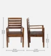 Gen Sheesham Wood Arm Chair In Provincial Teak Finish - Image 10