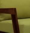 Renu Sheesham Wood Arm Chair In Green & Rustic Teak Finish - Image 7