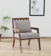 Niva Sheesham Wood Arm Chair In Grey & Rustic Teak Finish