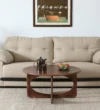 Nain Mango Wood Coffee Table In Walnut Finish