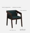 Shiva Sheesham Wood Arm Chair In Provincial Teak Finish - Image 8