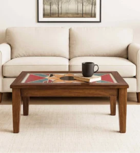 Sang Angeles Sheesham Wood Coffee Table In Provincial Teak Finish