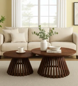 Sallar Mango Wood Nesting Coffee Table Set