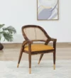 Rain Sheesham Wood Arm Chair In Scratch Resistant Provincial Teak Finish with Cane Mesh