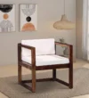 Avinav Sheesham Wood Arm Chair In Provincial Teak Finish