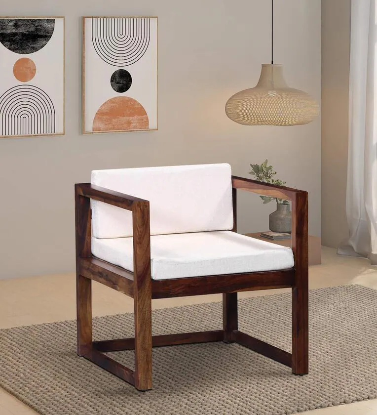 Royal sheesham (10) Avinav Sheesham Wood Arm Chair In Provincial Teak Finish - Image 1