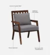 Niva Sheesham Wood Arm Chair In Grey & Rustic Teak Finish - Image 7
