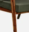 Niva Sheesham Wood Armchair In Rustic Teak Finish with Bottle Green Upholstery - Image 10