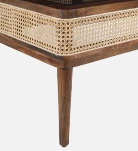 Nain Mango Wood Coffee Table In Tubbaq Finish With Brown Tinted Glass Top - Image 10