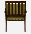 Renu Sheesham Wood Arm Chair In Green & Rustic Teak Finish - Image 5