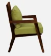 Renu Sheesham Wood Arm Chair In Green & Rustic Teak Finish - Image 6